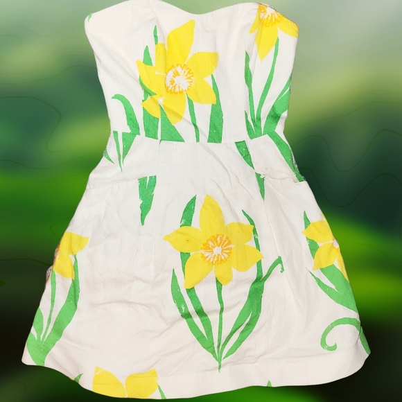 LILLY PULITZER Strapless Floral Mini Summer Dress